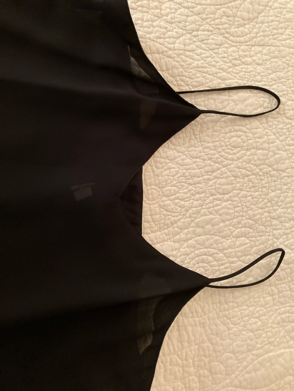 Black Ruffle Slip Dress - Picture 3 of 4